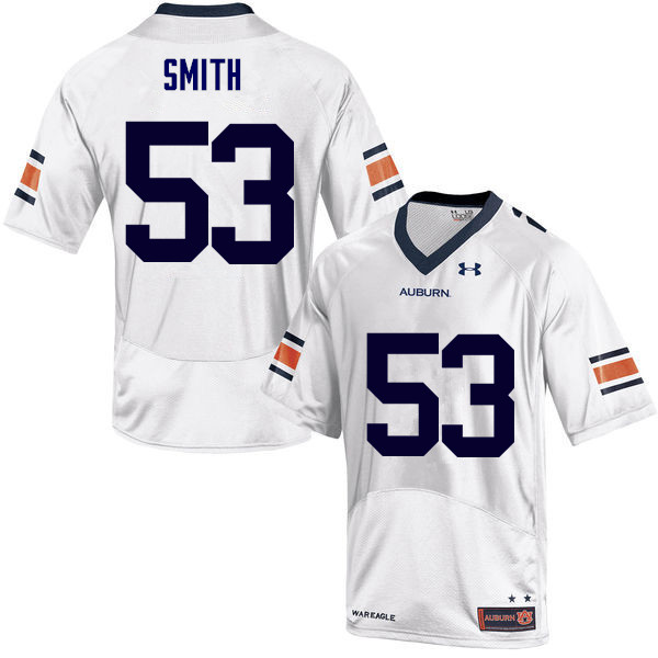 Men's Auburn Tigers #53 Clarke Smith White College Stitched Football Jersey